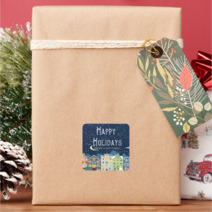 Adesivo Quadrado Noite de natal, noite feliz Natal Monograma