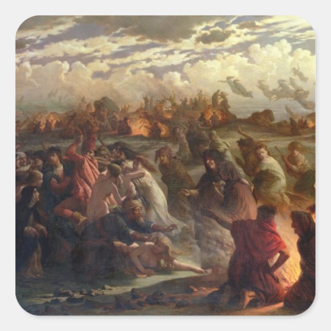 Adesivo Quadrado Noite de Walpurghis, 1862 (Frente)