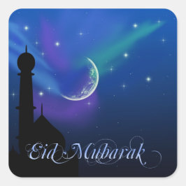 Adesivo Quadrado Noite Mágica de Eid - Vinheta Saudável Islâmica