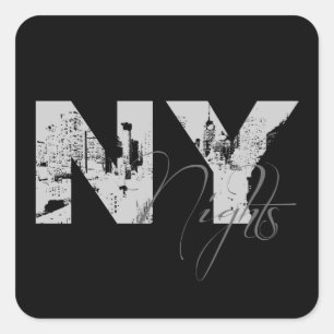 Adesivo Quadrado Noites de New York