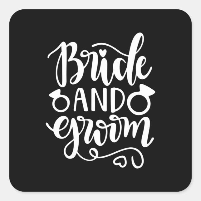 Adesivo Quadrado Noiva De Presente E Noiva De Casamento (Frente)