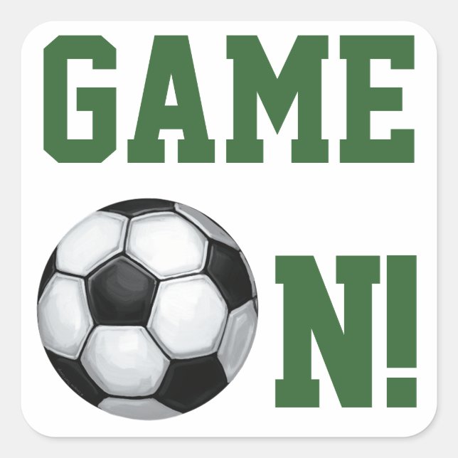 Adesivo Quadrado Nome da Equipe e Bola de Futebol Número (Frente)