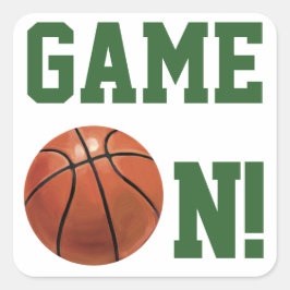 Adesivo Quadrado Nome da equipe e número de basquete