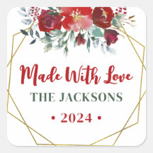 Nome da Família Boho Watercolor Christmas Wreath