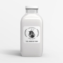 Adesivo Quadrado Nome da fazenda | Rua | Leite de queijo de cabra |