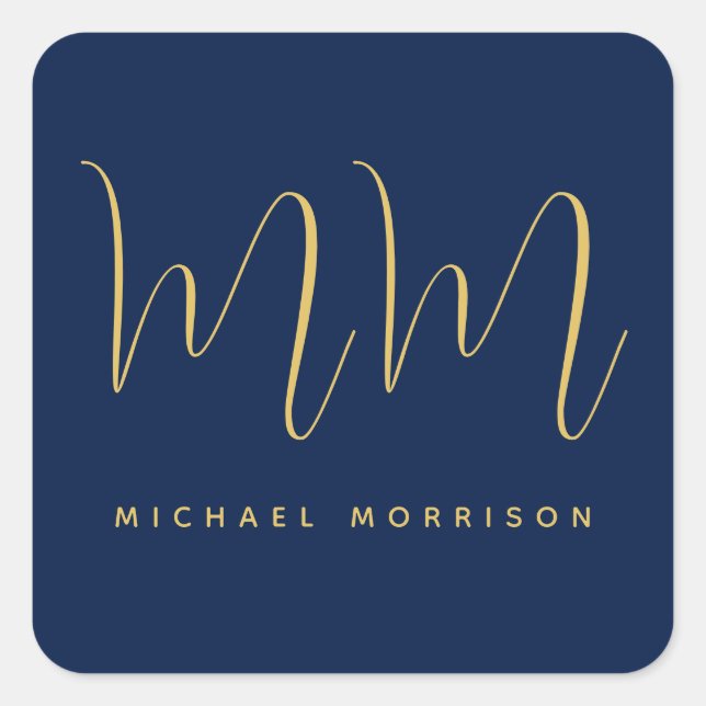 Adesivo Quadrado Nome das Letras Iniciais Profissionais de Cores Do (Frente)