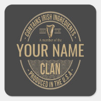 Nome de Clã da Família Personalizada Irlandesa Ame