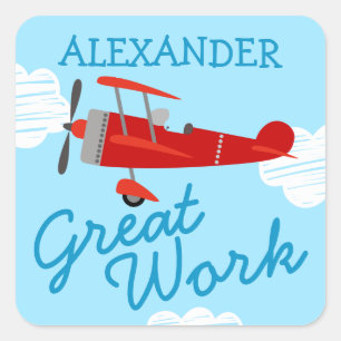 Adesivo Quadrado Nome de Crianças Louvadas na Escola de Início