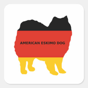 Adesivo Quadrado nome esquimó americano flag silo