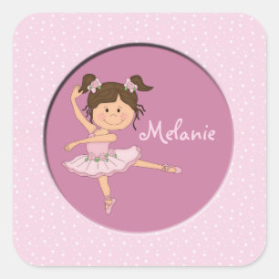 Adesivo Quadrado Nome feito sob encomenda da bailarina 1