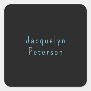 Adesivo Quadrado Nome Moderno Negra Negra Negra Negra Minimalista