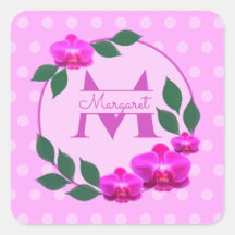 Nome personalizado da vintagem floral rosa, cor-de