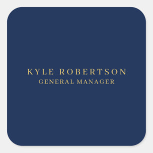 Adesivo Quadrado Nome Próprio da Trendência Profissional Dourada Az