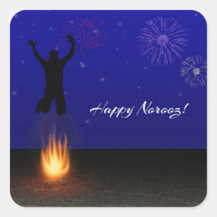 Adesivo Quadrado Norooz feliz Chahar-Shanbeh-Suri