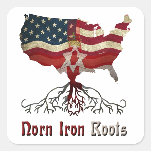 Adesivo Quadrado Norte Americano Irlandês (Frente)