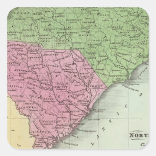 Adesivo Quadrado Norte e South Carolina 2