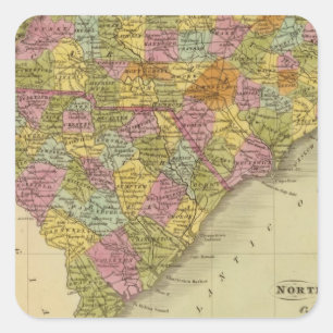 Adesivo Quadrado Norte e South Carolina 5