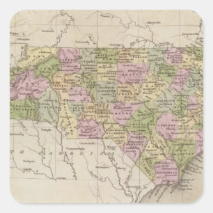 Adesivo Quadrado North Carolina 4