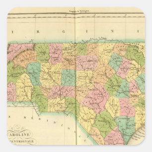 Adesivo Quadrado North Carolina E.U.