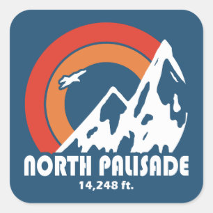 Adesivo Quadrado North Palisade California Sun Eagle