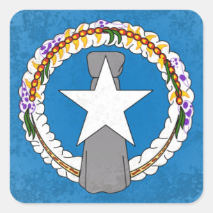 Adesivo Quadrado Northern Mariana Islands