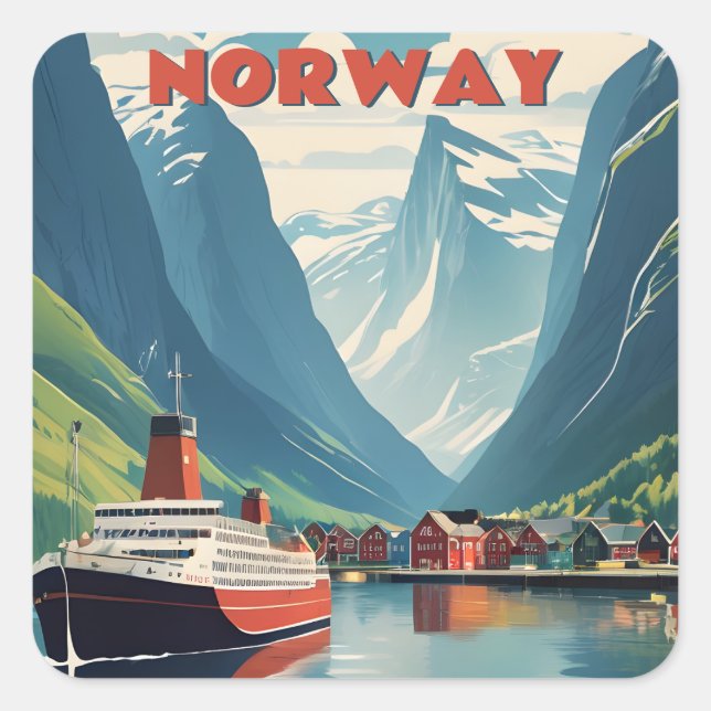 Adesivo Quadrado Noruega (Frente)