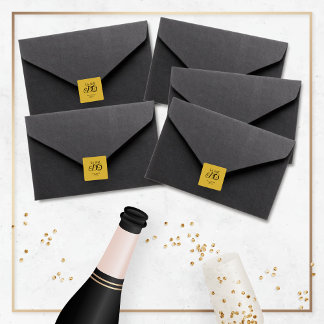 Adesivo Quadrado Nós ainda fazemos tipografia de aniversário Dourad