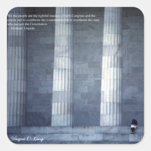 Adesivo Quadrado Nós somos o Pessoas - Lincoln Quote Sticker