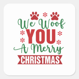 Adesivo Quadrado Nós te empolgamos um feliz Natal