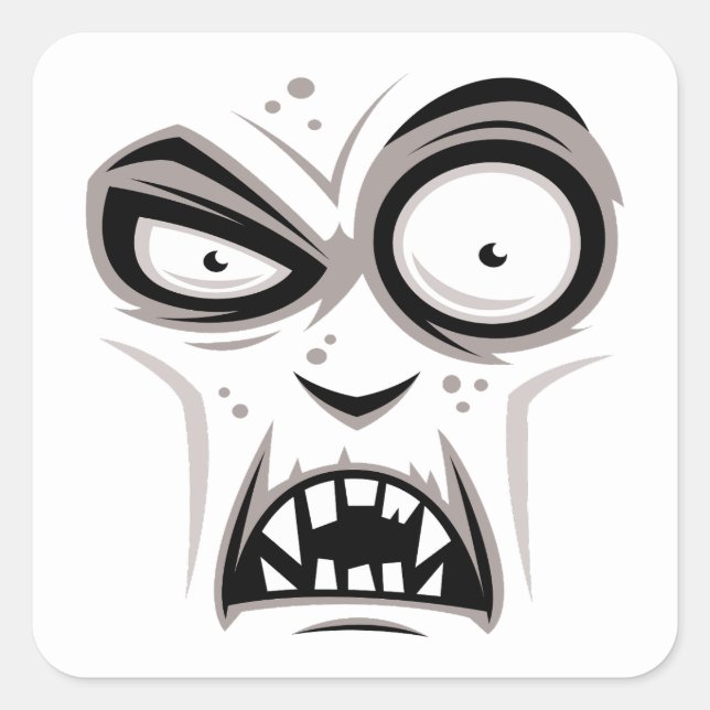 Adesivo Quadrado Nosferatu Vampire Face (Frente)