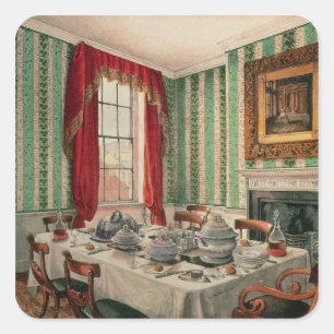 Adesivo Quadrado Nossa sala de jantar em York, 1838