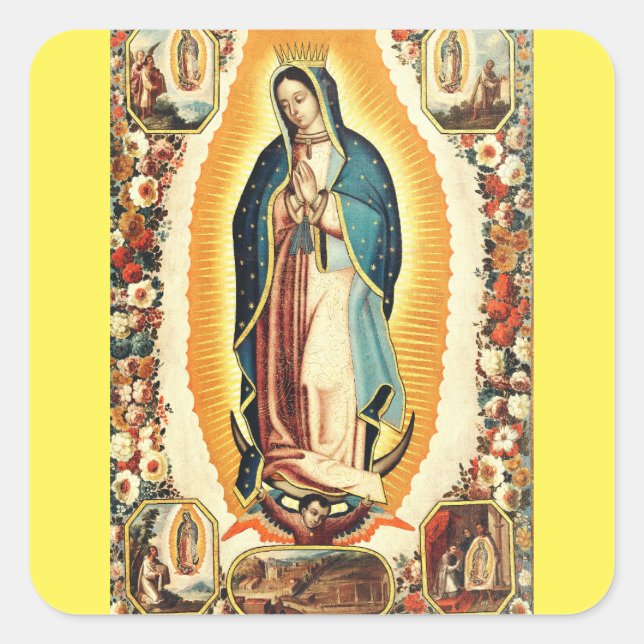 Adesivo Quadrado Nossa Senhora de Guadalupe (Frente)