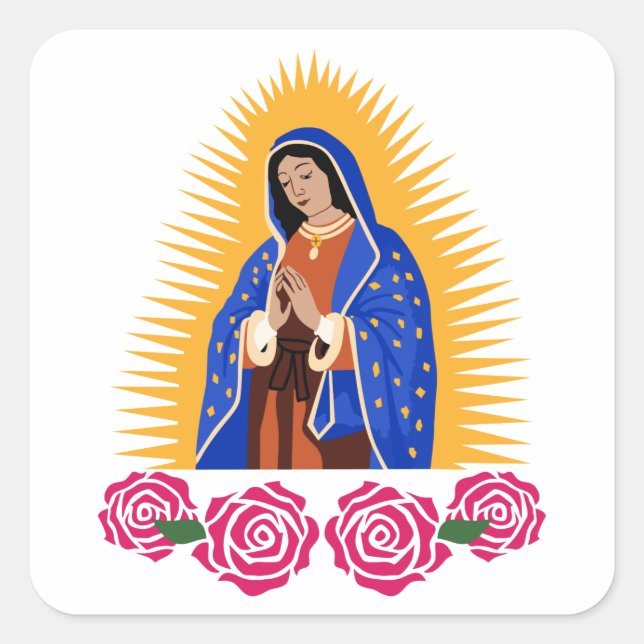 Adesivo Quadrado Nossa Senhora de Guadalupe (Frente)