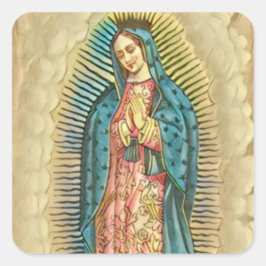 Adesivo Quadrado Nossa Senhora de Guadalupe Religiosa Hispânica Cat