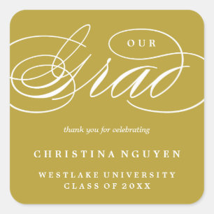 ADESIVO QUADRADO NOSSO GRAD DE ROTEIRO ELEGANTE STICKER DE OBRIGA