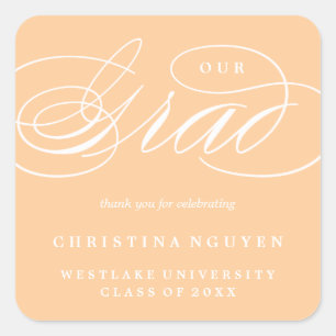 ADESIVO QUADRADO NOSSO GRAD DE ROTEIRO ELEGANTE   STICKER DE OBRIGA