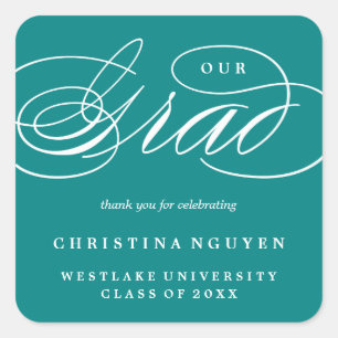 ADESIVO QUADRADO NOSSO GRAD DE ROTEIRO ELEGANTE STICKER DE OBRIGA