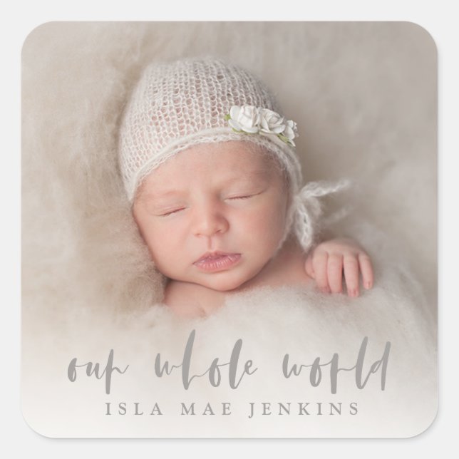 ADESIVO QUADRADO NOSSO MUNDO INTEIRO (Frente)