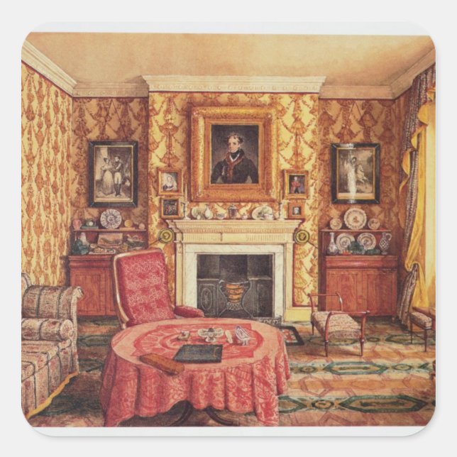 Adesivo Quadrado Nosso Sala de Desenho em York (Frente)