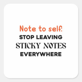 Adesivo Quadrado Nota