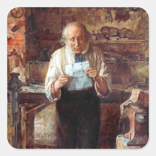 Adesivo Quadrado Notícias do Meu Lado (por James Campbell) (Frente)