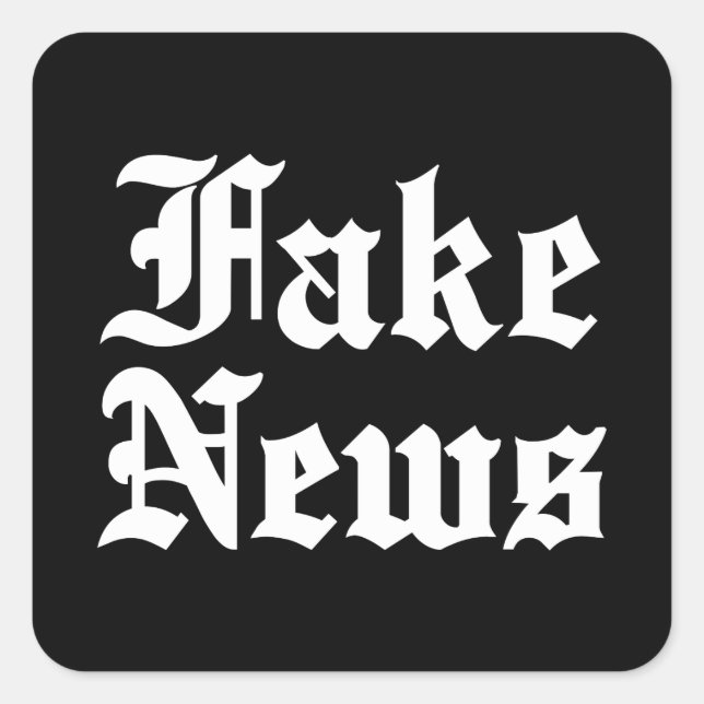 Adesivo Quadrado Notícias falsas (Frente)