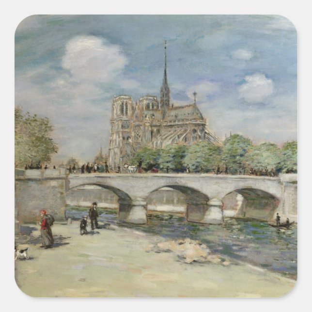 Adesivo Quadrado Notre Dame de Paris, c.1900 (Frente)