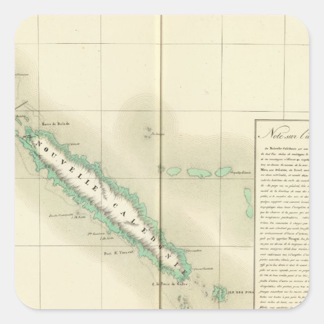 Adesivo Quadrado Nova Caledónia Oceânia n.o 46 (Frente)