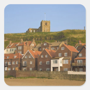 Adesivo Quadrado Nova igreja habitacional e Rua Margarets, Whitby,