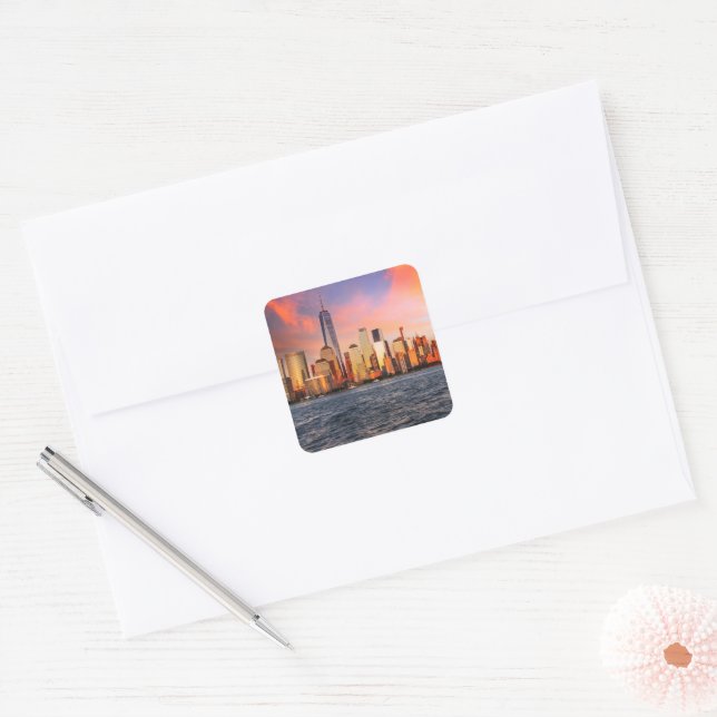 Adesivo Quadrado Nova Iorque (Envelope)