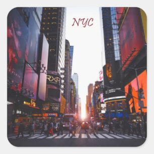 Adesivo Quadrado Nova Iorque do Quadrado NYC Times