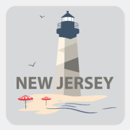 Adesivo Quadrado Nova Jersey, Estados Unidos da América
