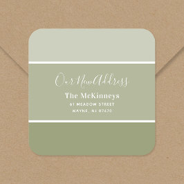 Adesivo Quadrado Nova Morada Da Amostra De Tinta Verde Oleícola