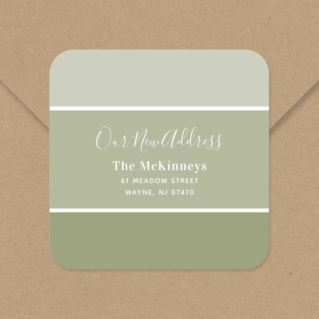 Adesivo Quadrado Nova Morada Da Amostra De Tinta Verde Oleícola (Criador carregado)